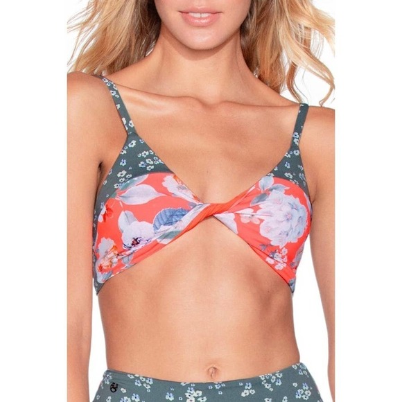 MAAJI Bouquet Twister Bralette Top In Multicolor Reversible Women's Size S NWOT